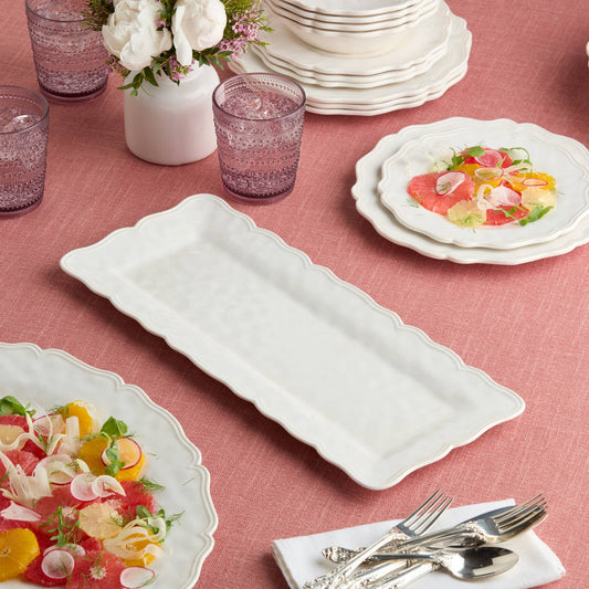 Isabella Cream Rectangular Platter 19" x 8"