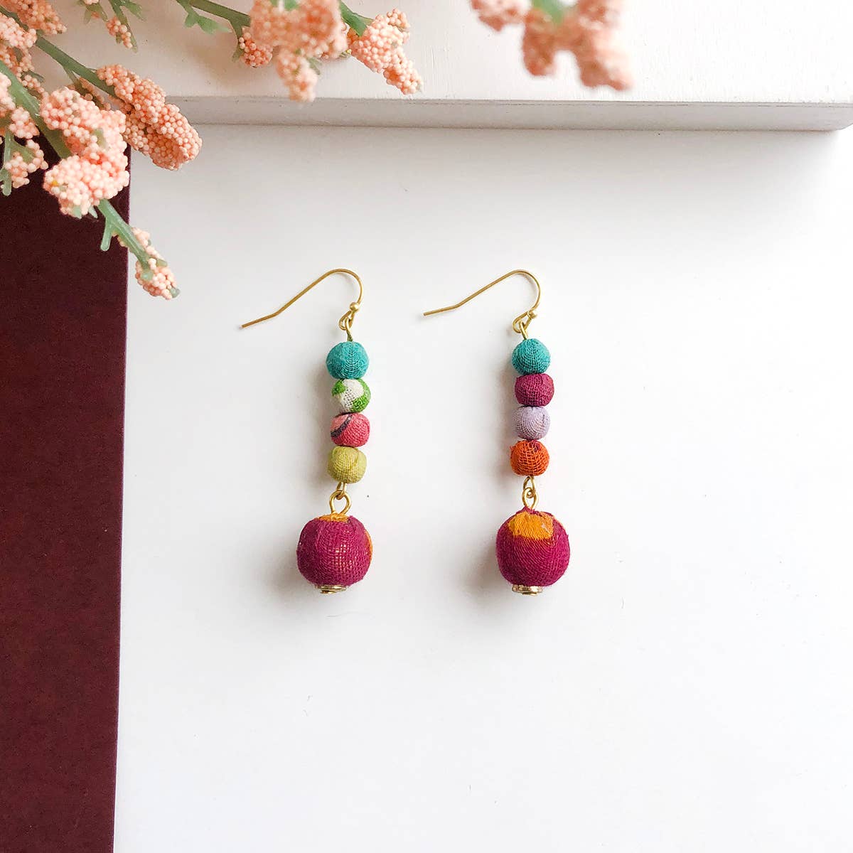 WorldFinds - Dripping Kantha Earrings