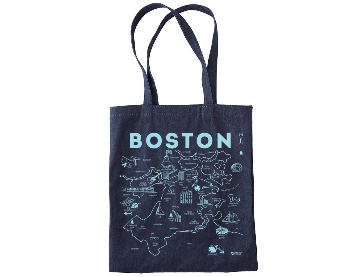 Boston Denim Tote - Cotton Denim, USA Made