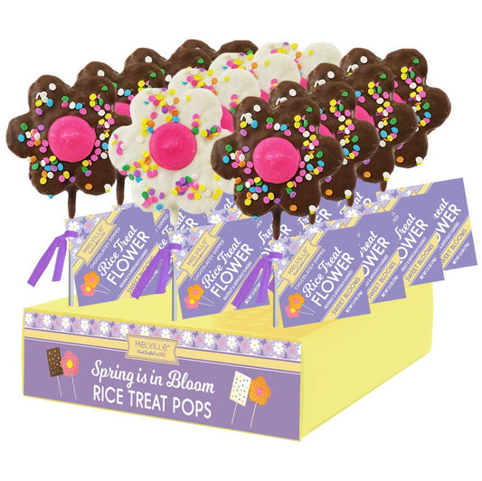 Pastel Confetti Flower Rice Treat Pops