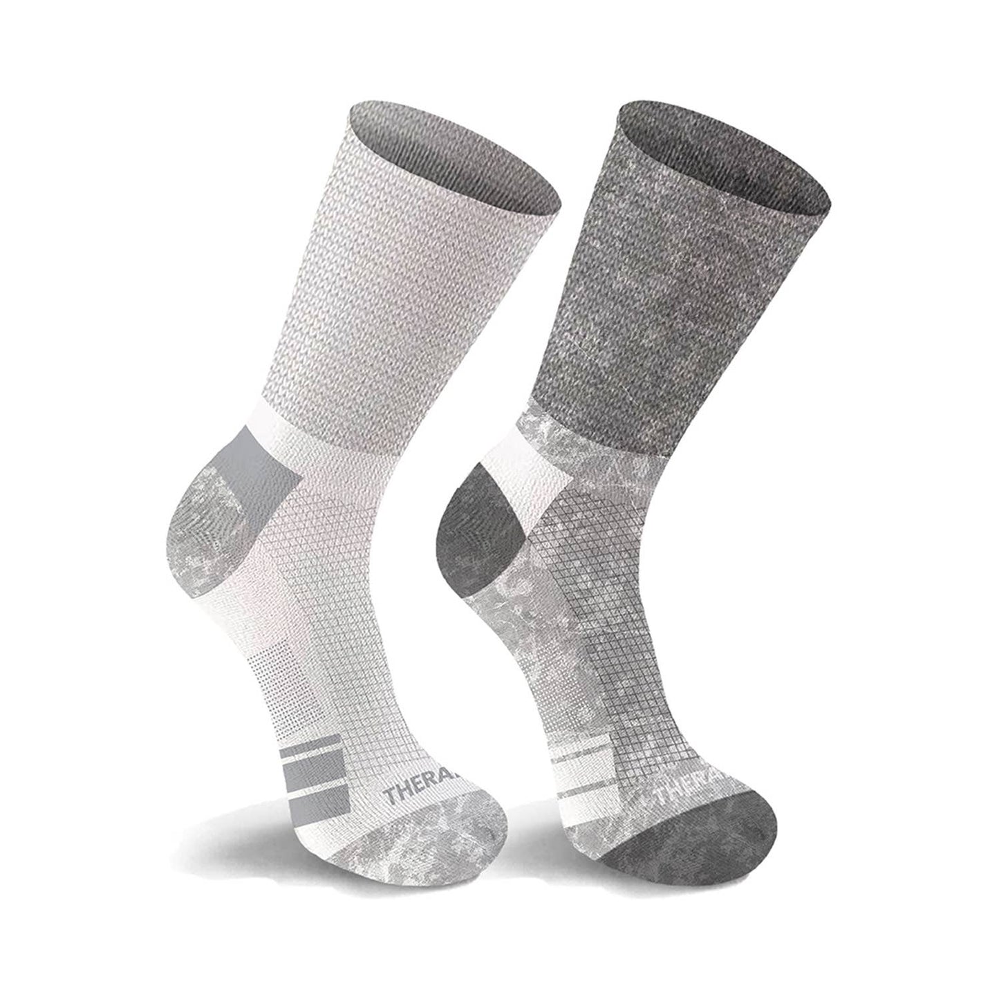 Extreme Fit Wholesale - 2-Pairs: Non-Binding Loose Fit Cotton Diabetic Crew Socks