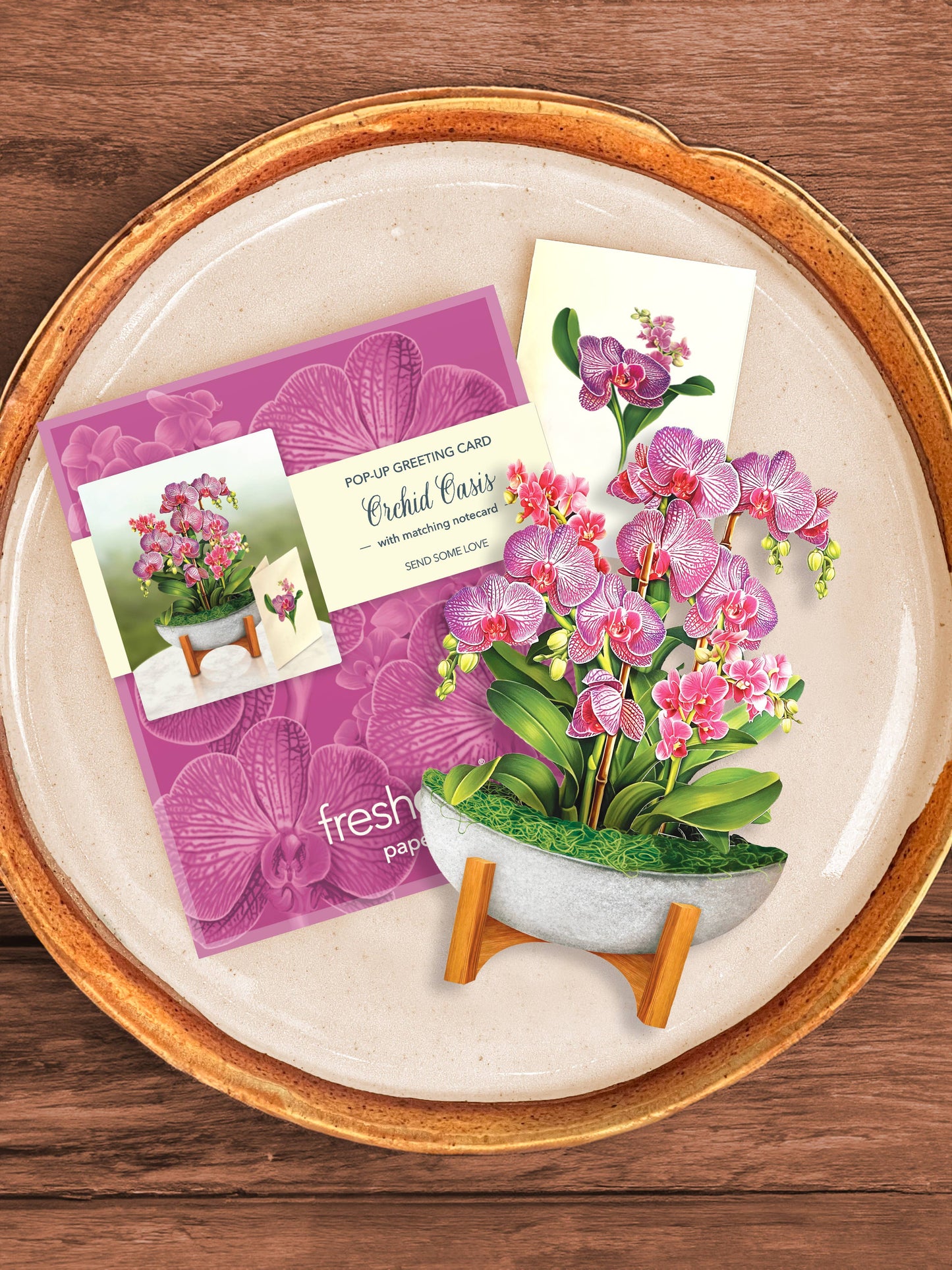FreshCut Paper LLC - Mini Orchid Oasis (10 Pop-up Greeting Cards)