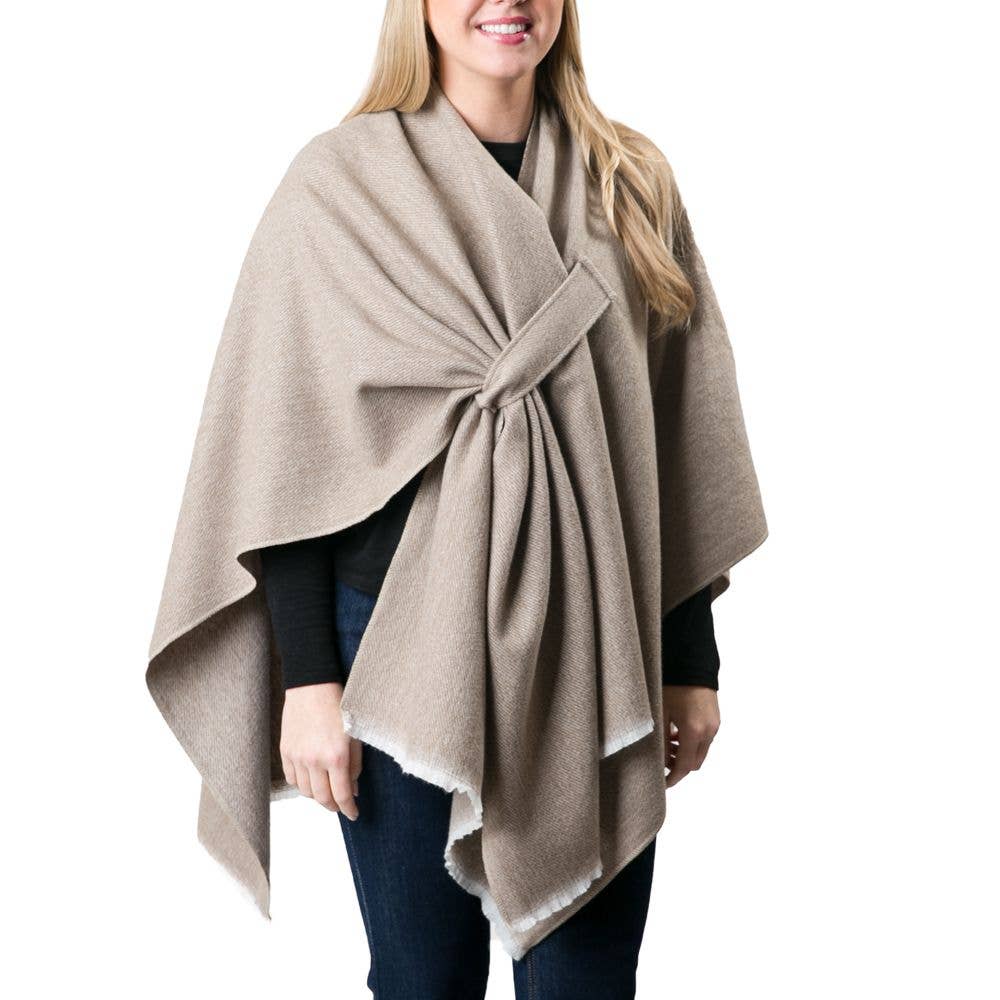 Top It Off - Oversized Keyhole Wrap - Fall 2024: Black