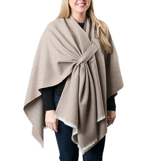 Top It Off - Oversized Keyhole Wrap - Fall 2024: Khaki