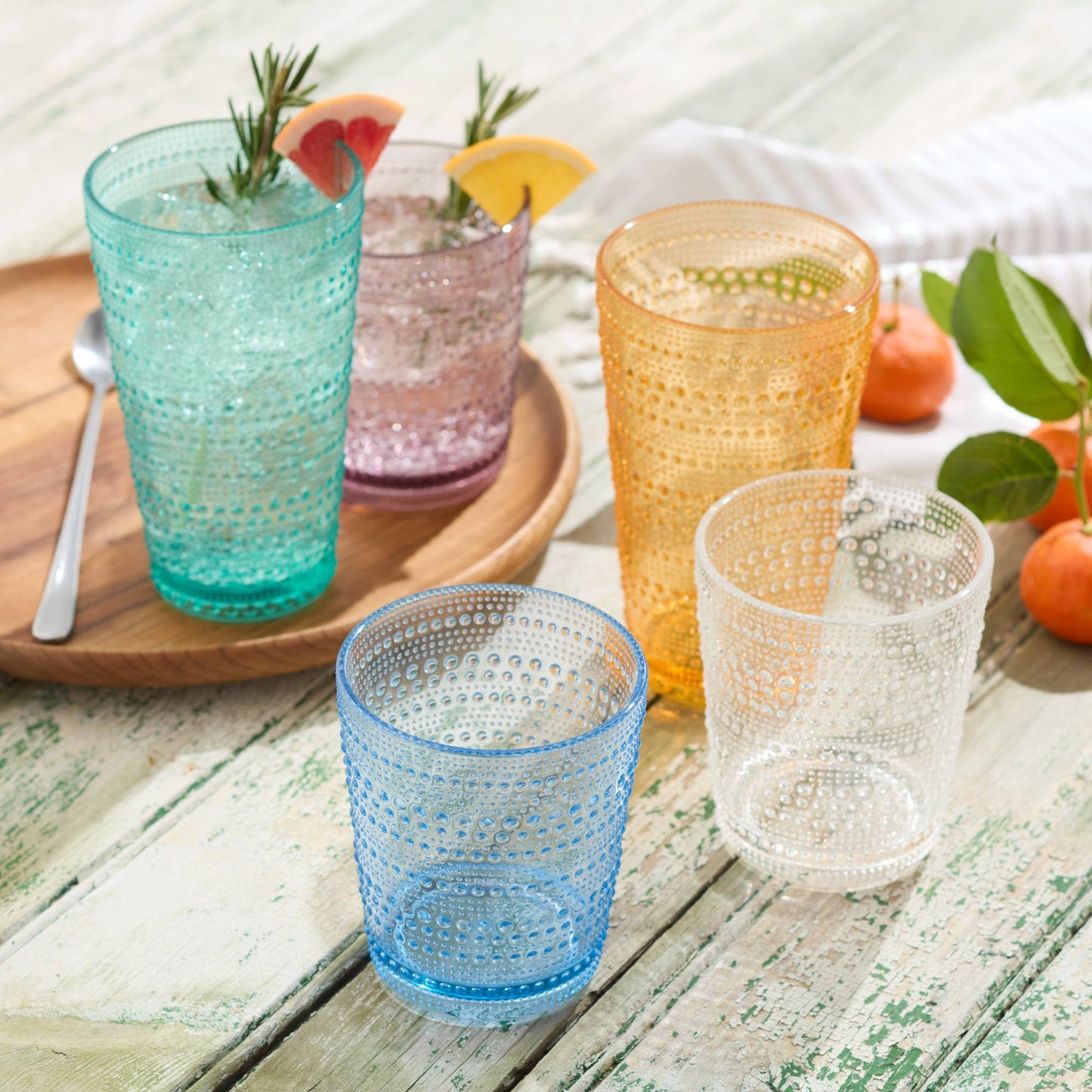 Certified International - Santa Fe  Blue Acrylic DOF Glass 16 oz.