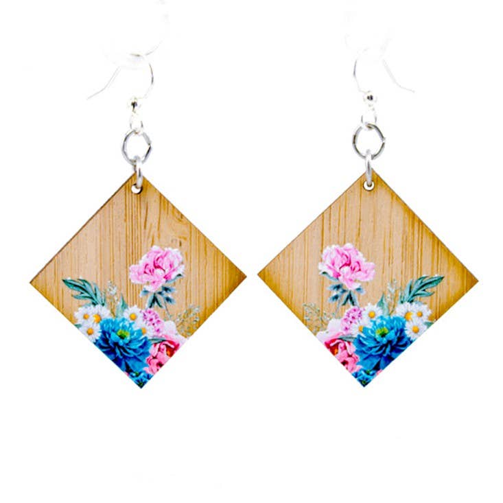 Floral Artistry Bamboo Earrings