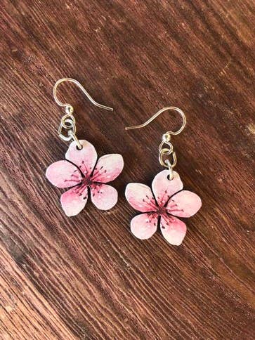 Cherry Blossoms Earrings: Green Tree Jewelry