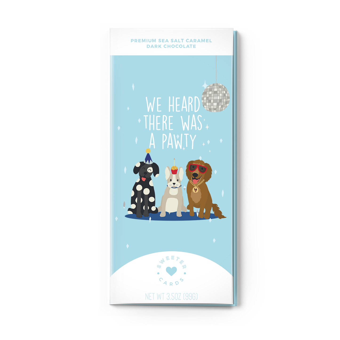 Birthday Greeting Card and Chocolate – Heard There Was A Pawty