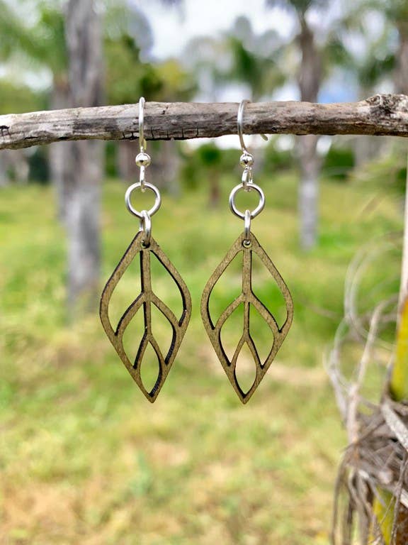 Flame Blossom Earrings: Apple Green