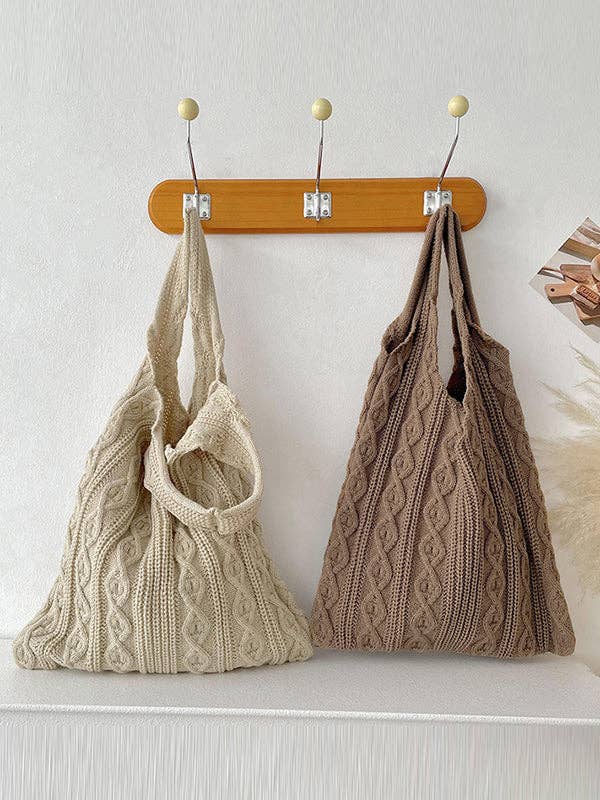 UZ Wholesale Store - Solid Color Woven Handbags