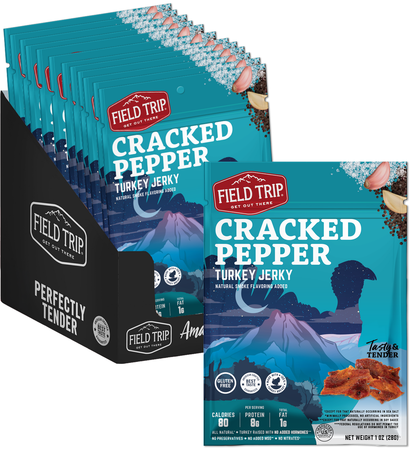 Cracked Pepper Turkey Jerky (1oz)