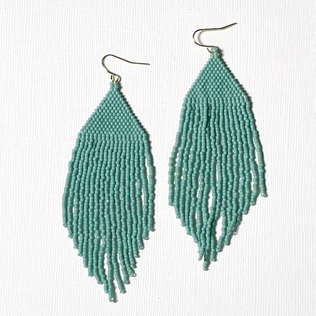 Alam Ko Jewelry - Ivy Sea Green Fringe Earrings