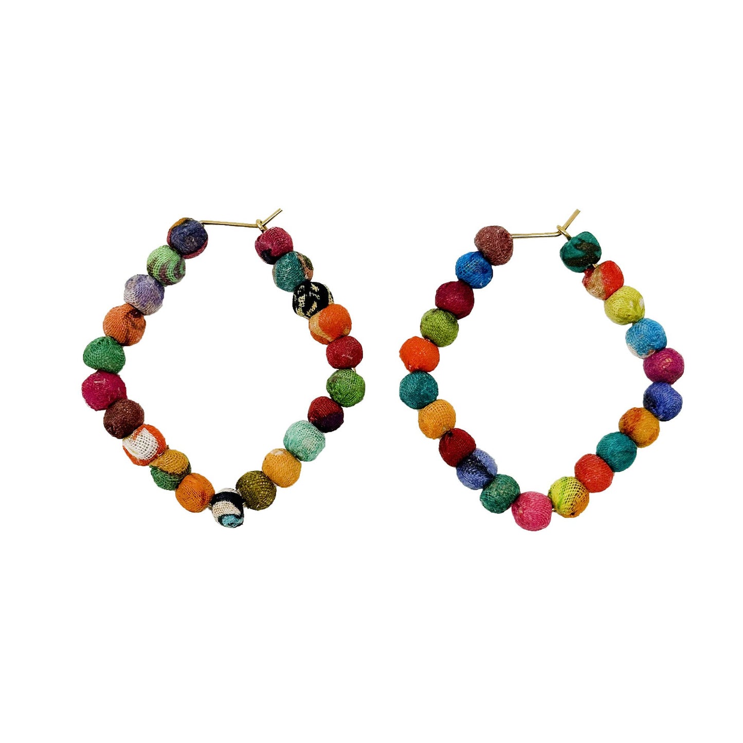 Kantha Diamond Hoops