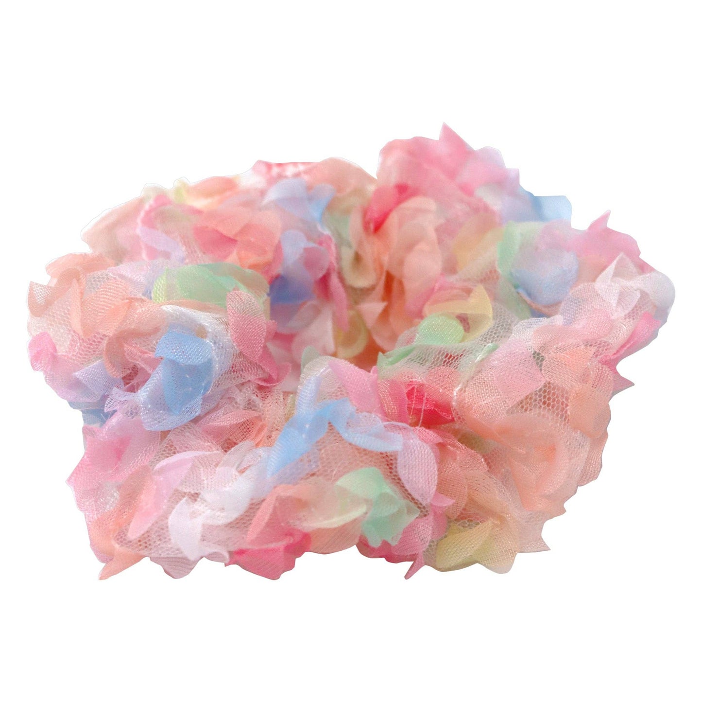 Rainbow Tulle Large Hair Scrunchie