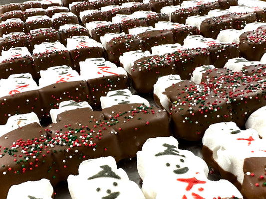 O'Shea's Candies Sweet Shop - Christmas Snowman ⛄️ O’Marshmallow Drizzled w/Milk Choc 3 PK