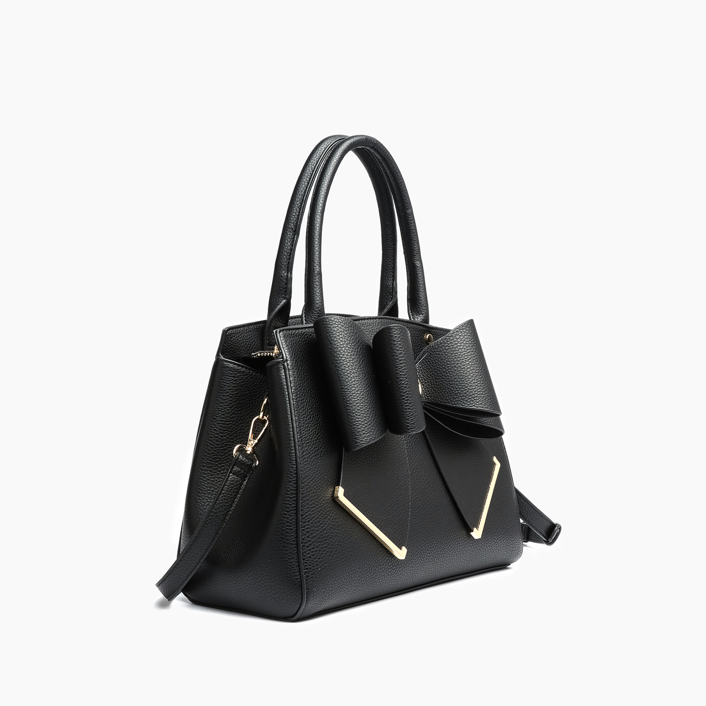 Poppy Bowtie Structured Top Handle Spring Shoulder Bag-  Beige