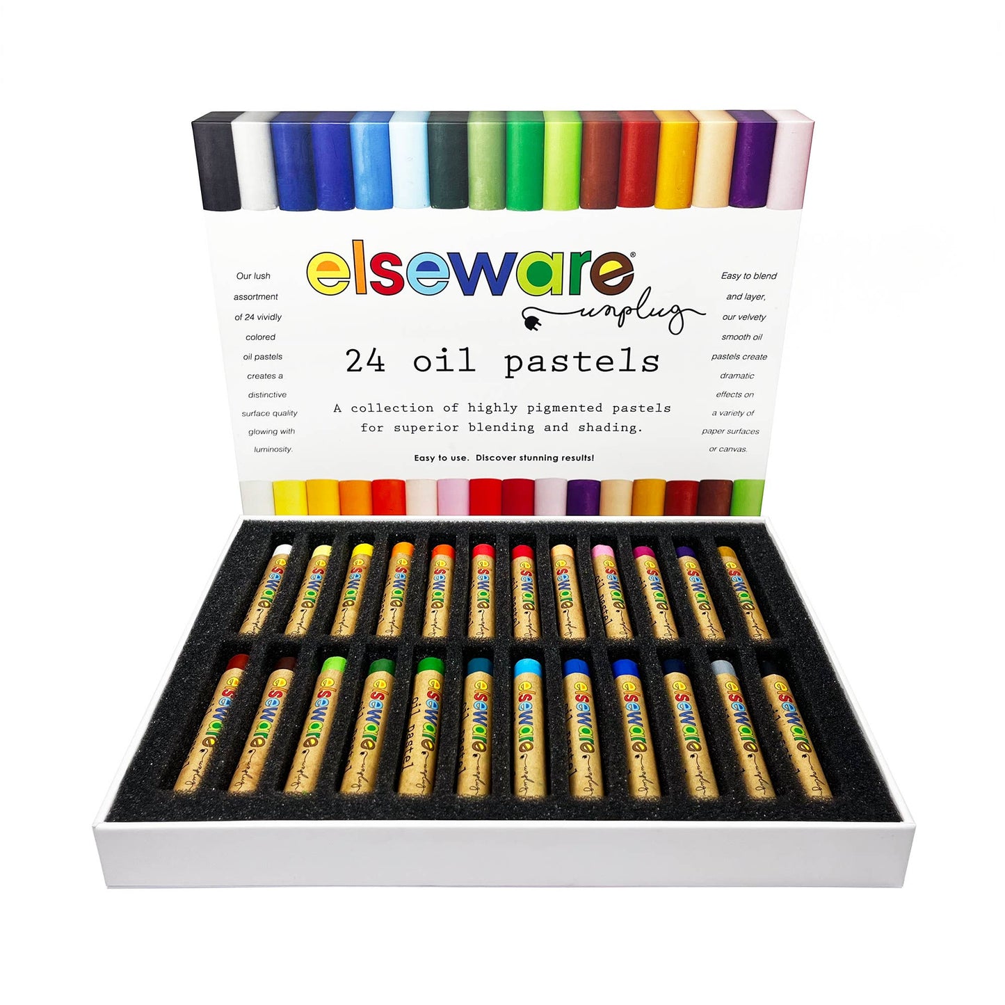 Oil Pastels - Talc-Free - 24 Non-Toxic Colors |