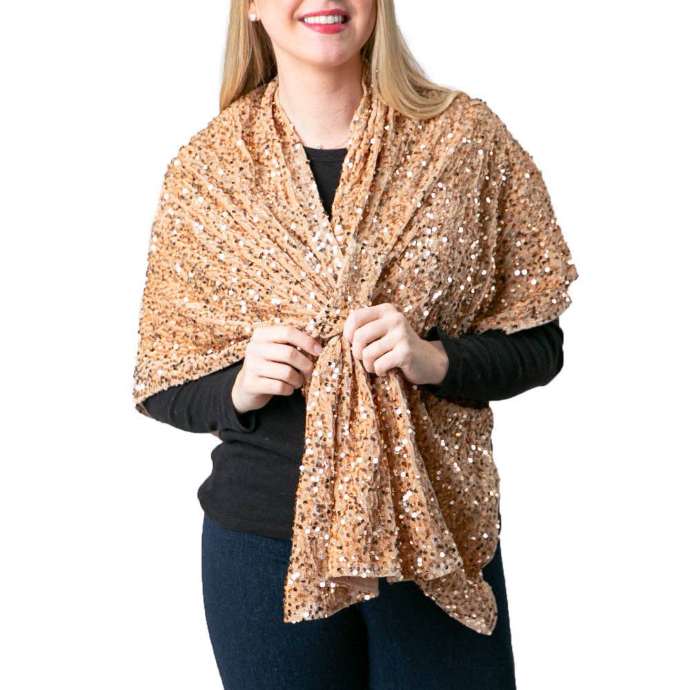 Top It Off - Krystal Sequins Keyhole Wrap - Fall 2024: Navy