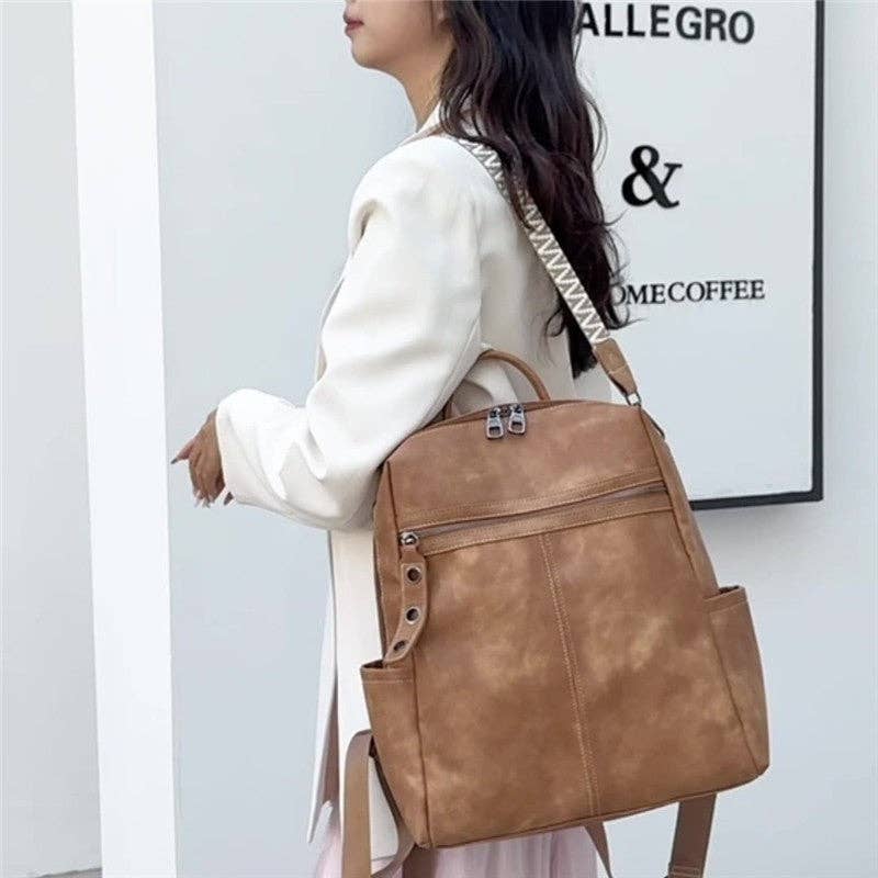 UZ Wholesale Store - Fashionable PU Large Capacity Backpack