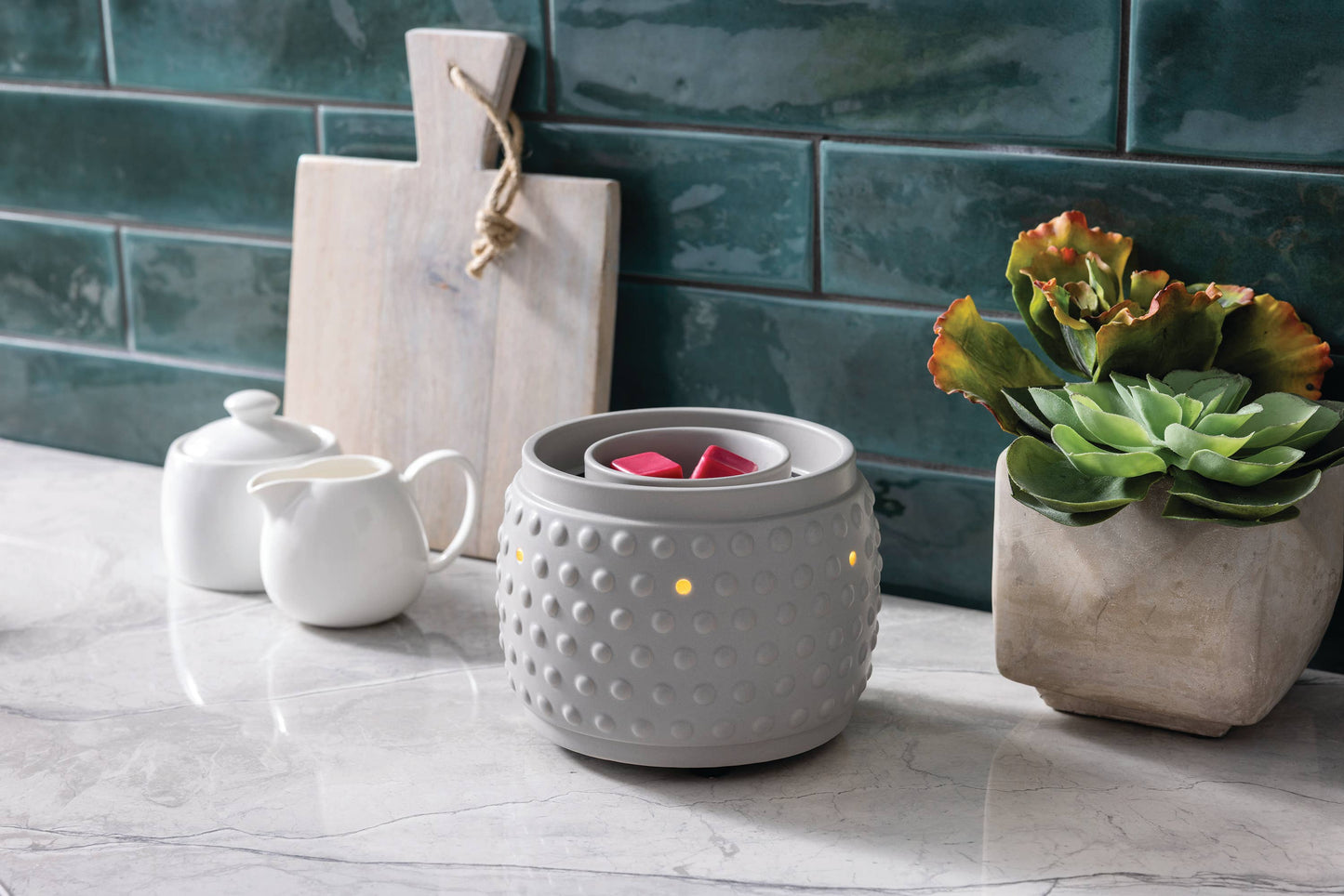 Fan Fragrance Warmer Beaded Slate