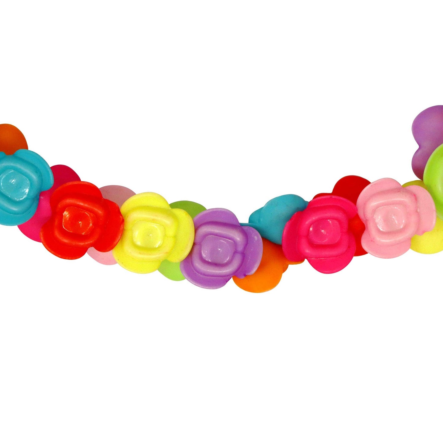 Vibrant Roses Flower Necklace