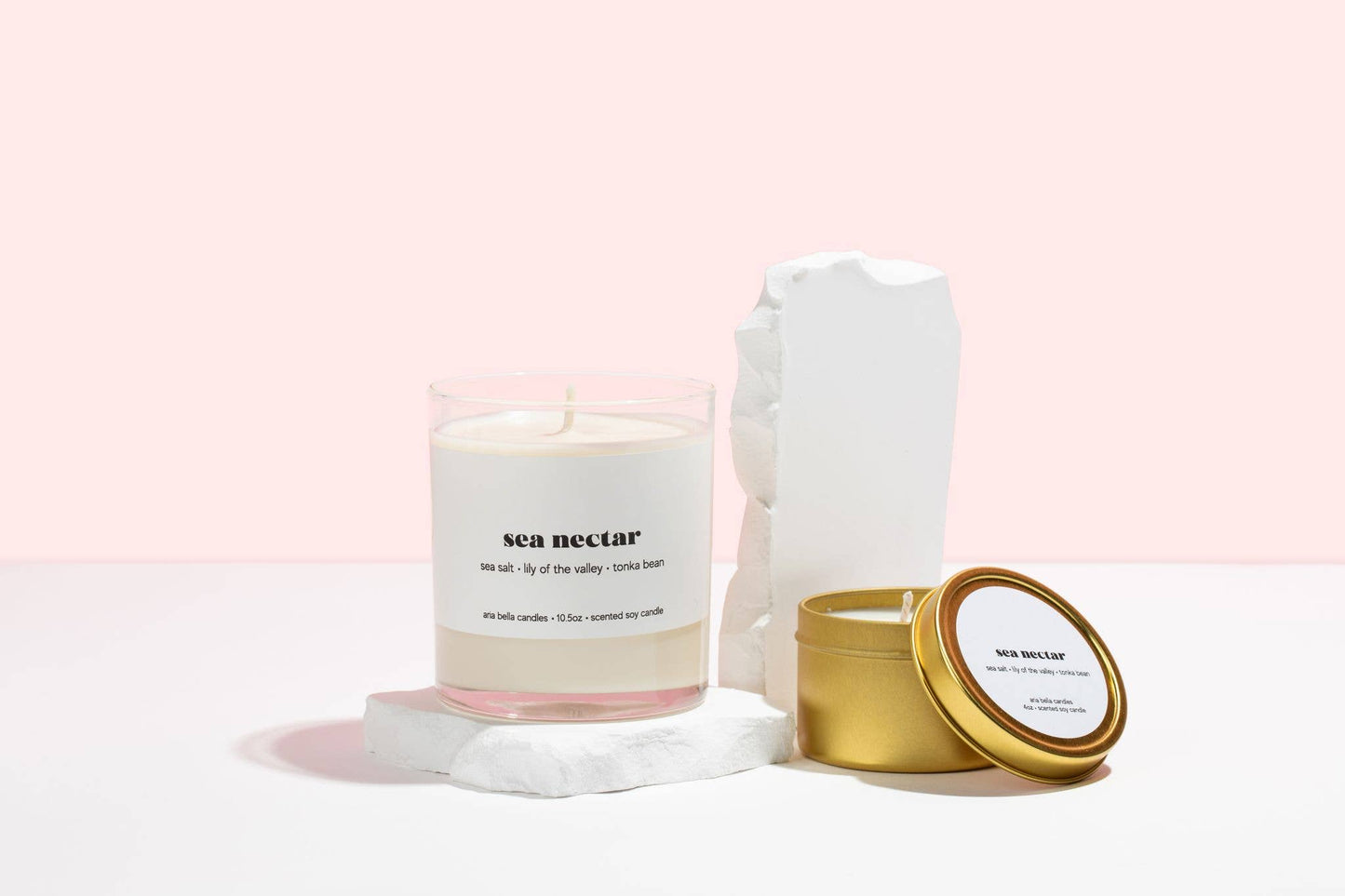 Sea Nectar Soy Candle 4oz Gold Tin