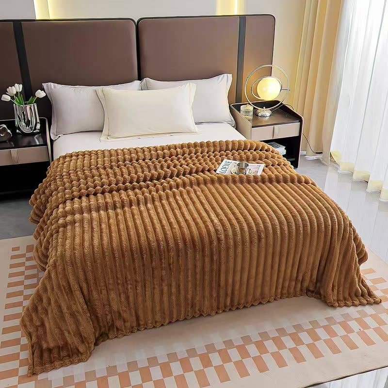 Stripe Fleece Throw