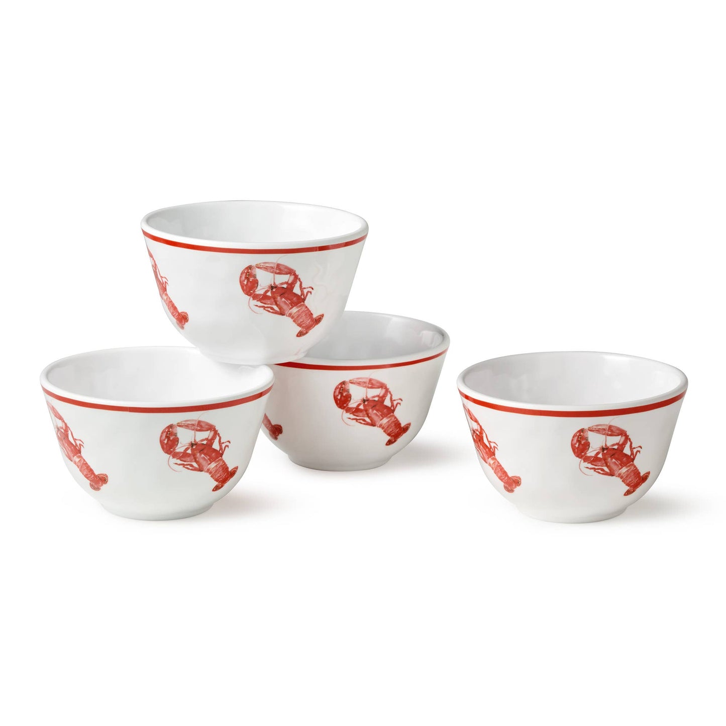 Beach House Lobster  Set of 4 4" Dipping Bowls