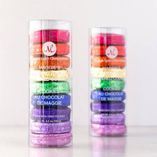 9pc Maggie's Chocolate Covered Cookies, Rainbow