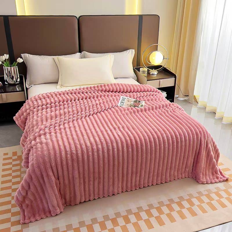 Stripe Fleece Throw