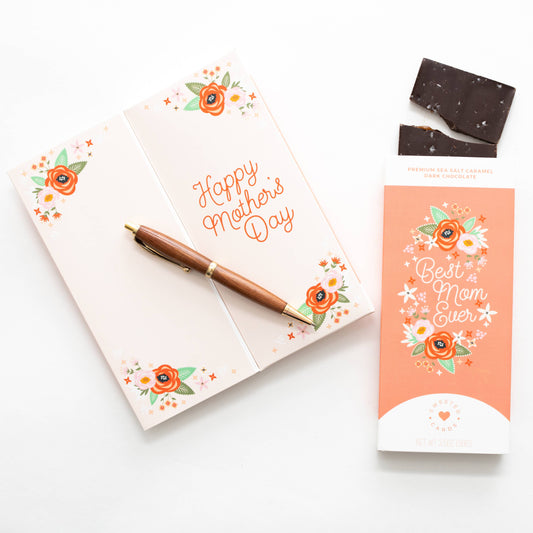 Mother's Day Card with Chocolate Bar Inside - Best Mom Ever