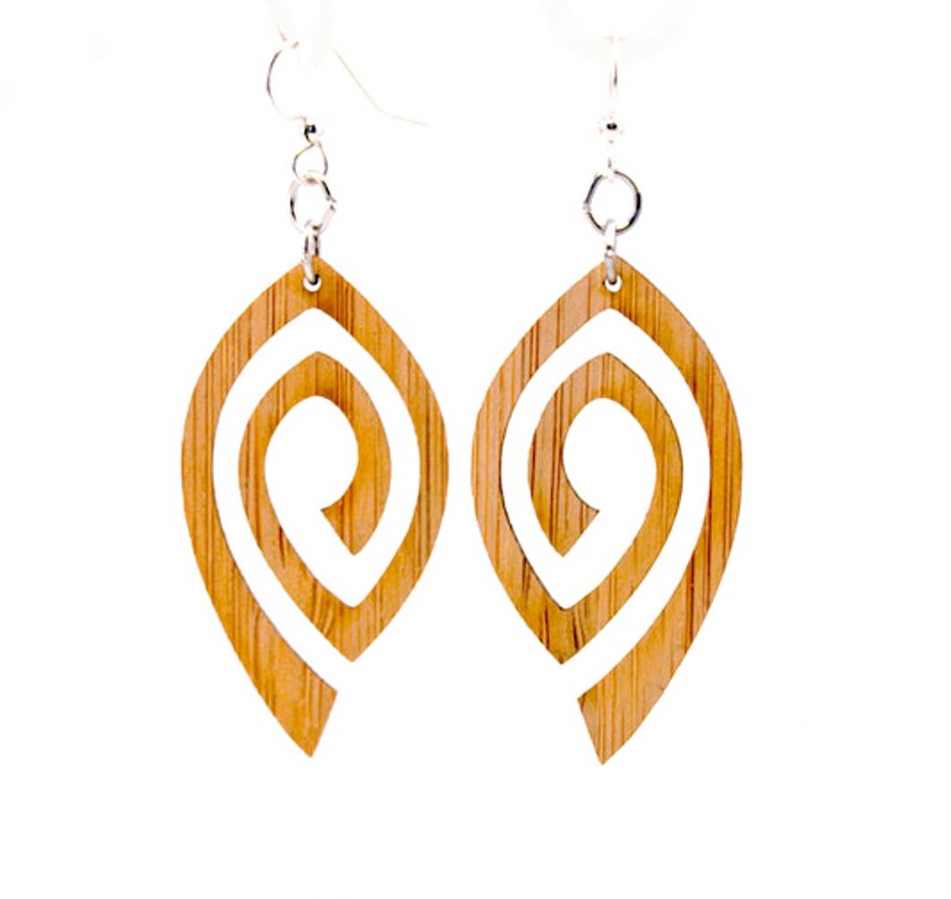Green Tree Jewelry - Spiral Eye Bamboo Earrings