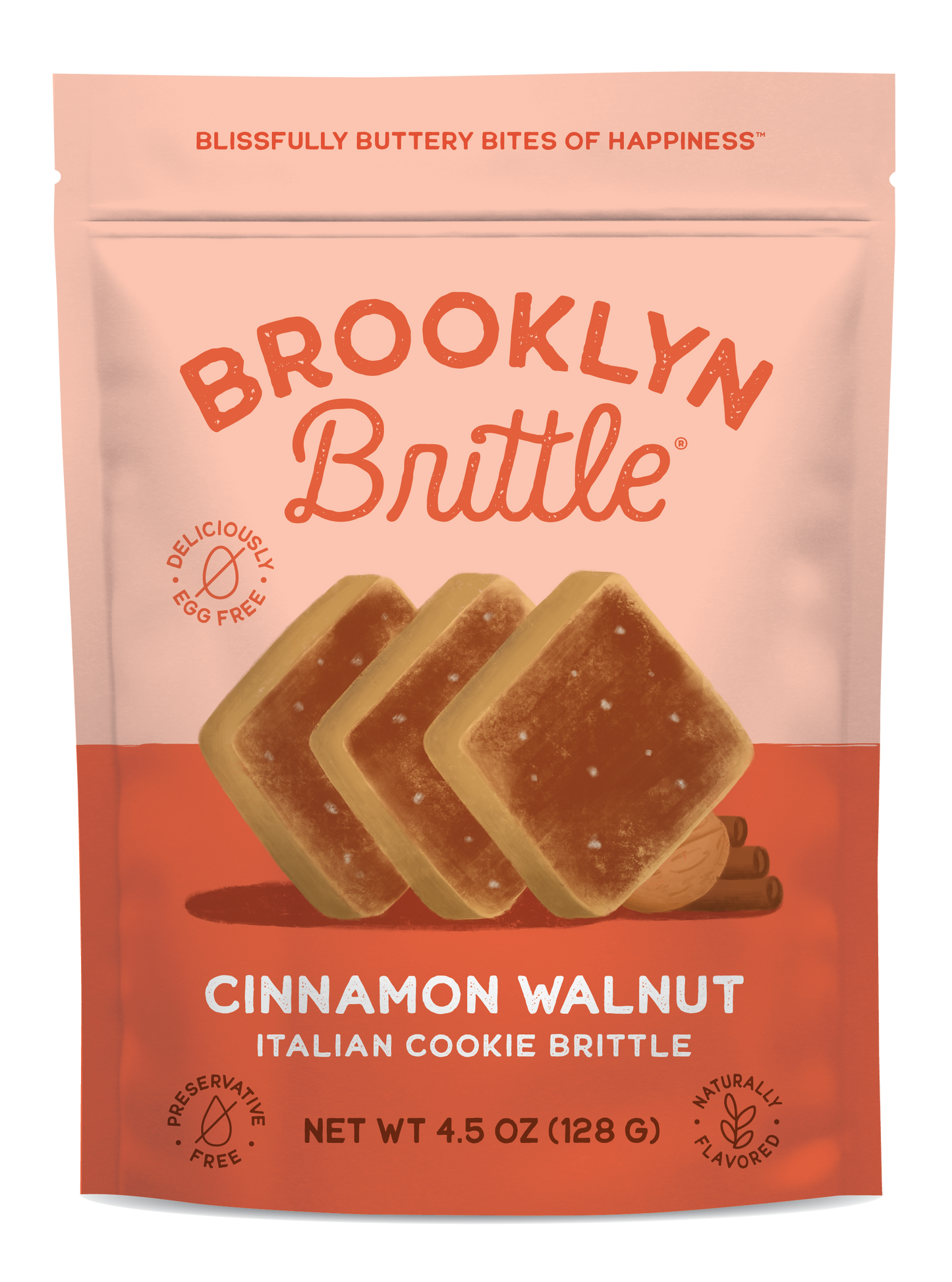 Italian Cookie Brittle – Cinnamon Walnut | Pouch Bag