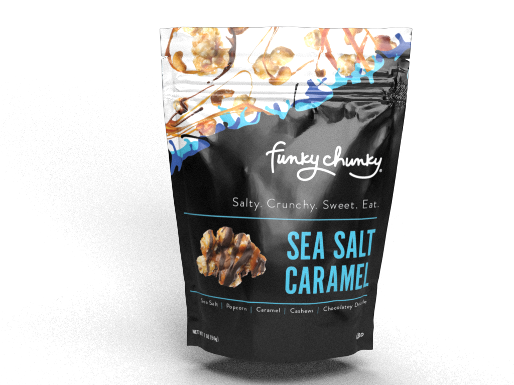 Funky Chunky - Sea Salt Caramel | Caramel Corn Chocolate Popcorn | 2oz bags