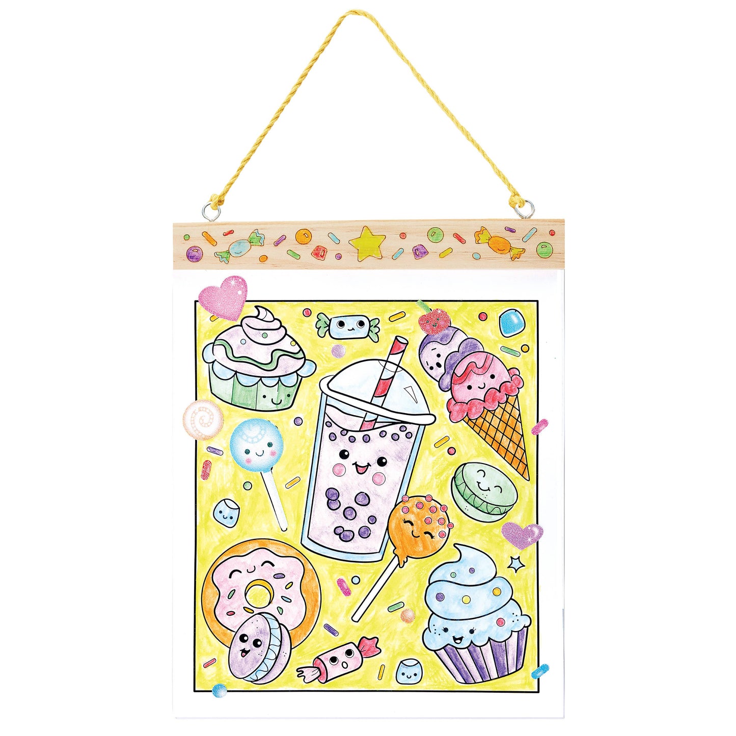 Paint by Numbers Hanging Wall Art Kit - Sweets