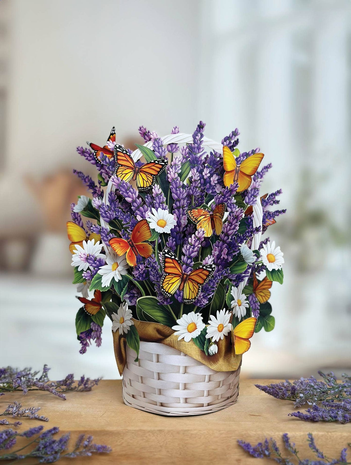 FreshCut Paper LLC - Lavender & Butterflies (8 Pop-up Greeting Cards)