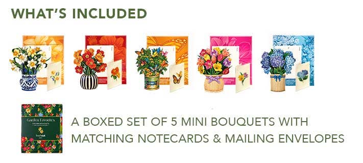 FreshCut Paper LLC - Garden Favorites Gift Box Set of 5 Mini's