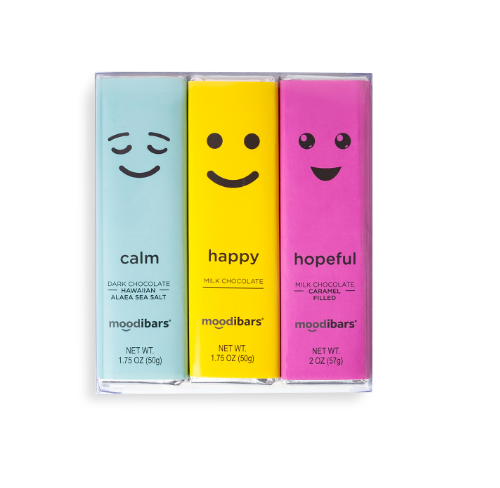 BE POSITIVE! - Moodibar Gourmet Belgian Chocolate 3-Bar Pack