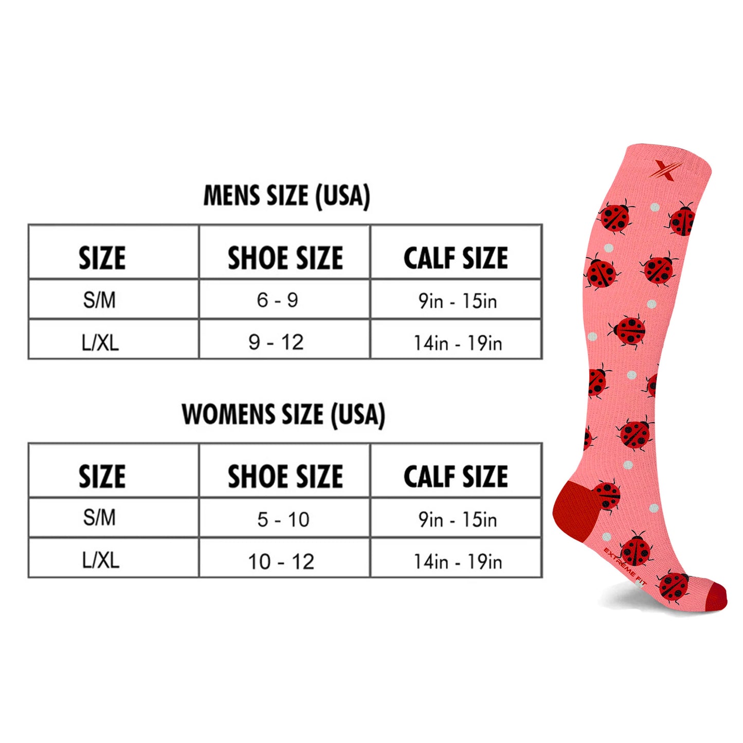 Extreme Fit Wholesale - Nature Knee High Compression Socks - 3 ASST STYLES