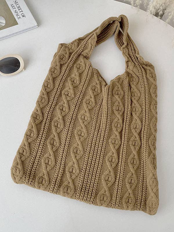 UZ Wholesale Store - Solid Color Woven Handbags