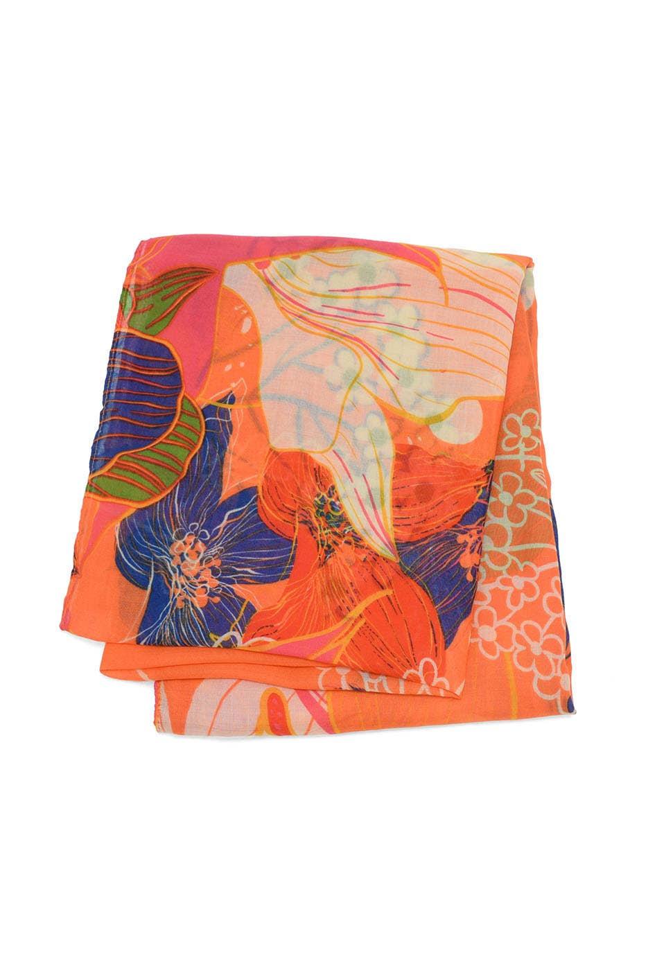 Golden Dispersed Blooms Scarf 180x90