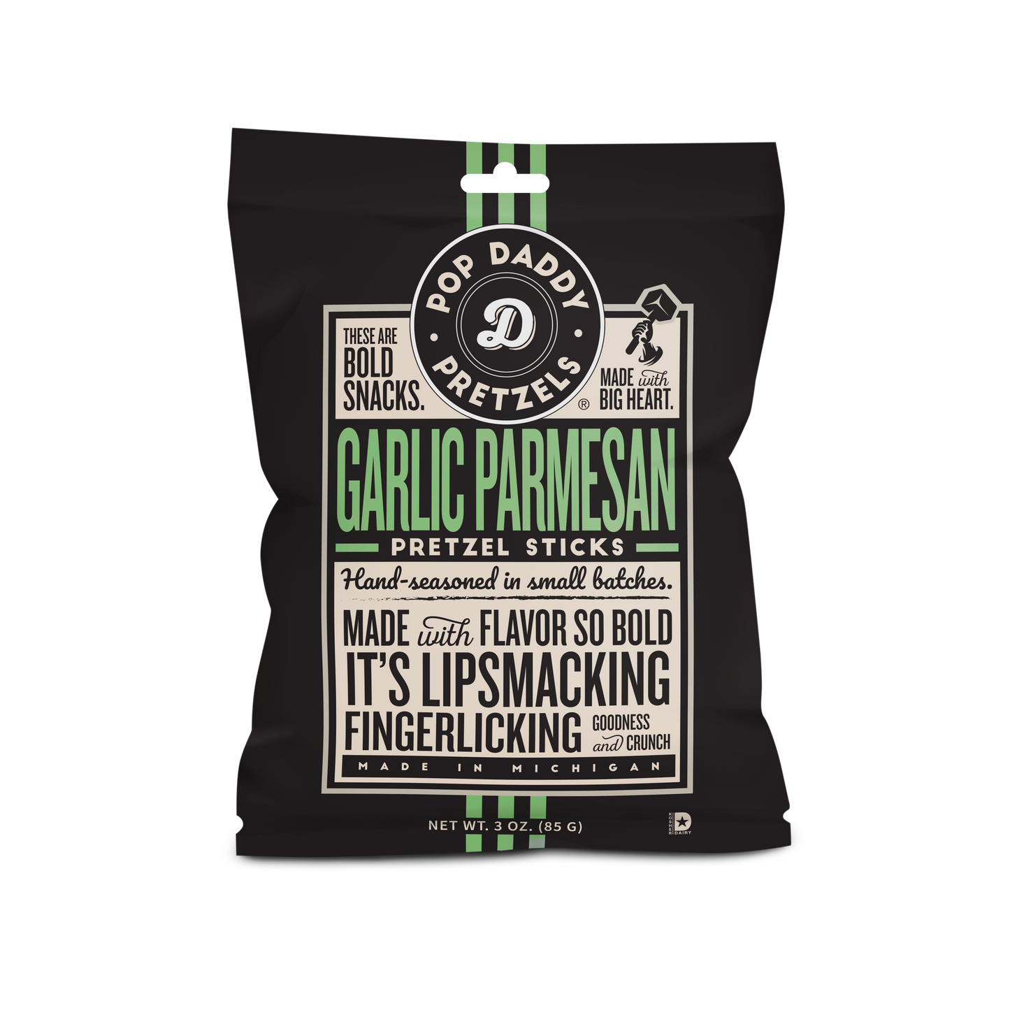 Seasoned Pretzels - 3oz - Garlic Parmesanh