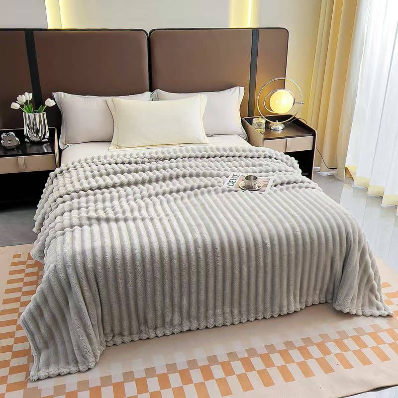 Stripe Fleece Throw
