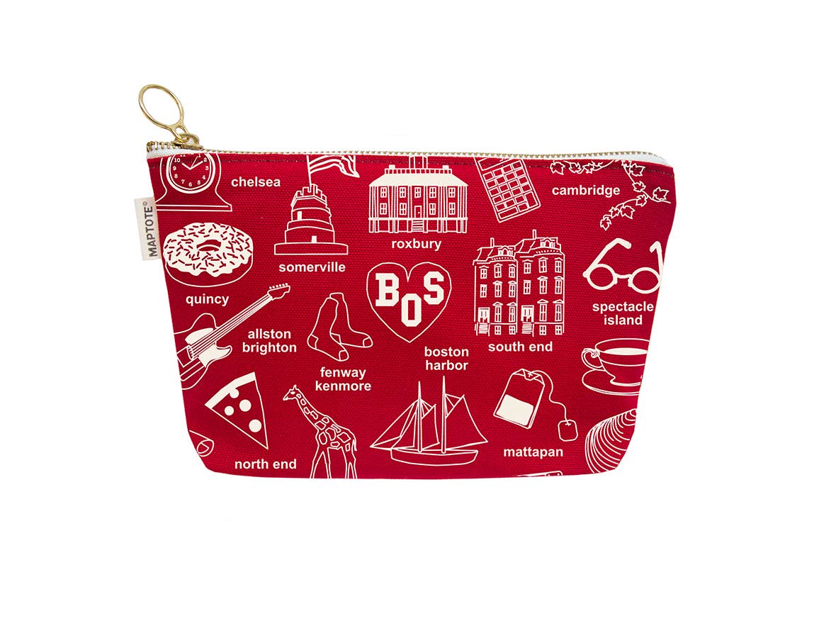 Boston Zipped Pouch - Cotton Canvas, USA Made