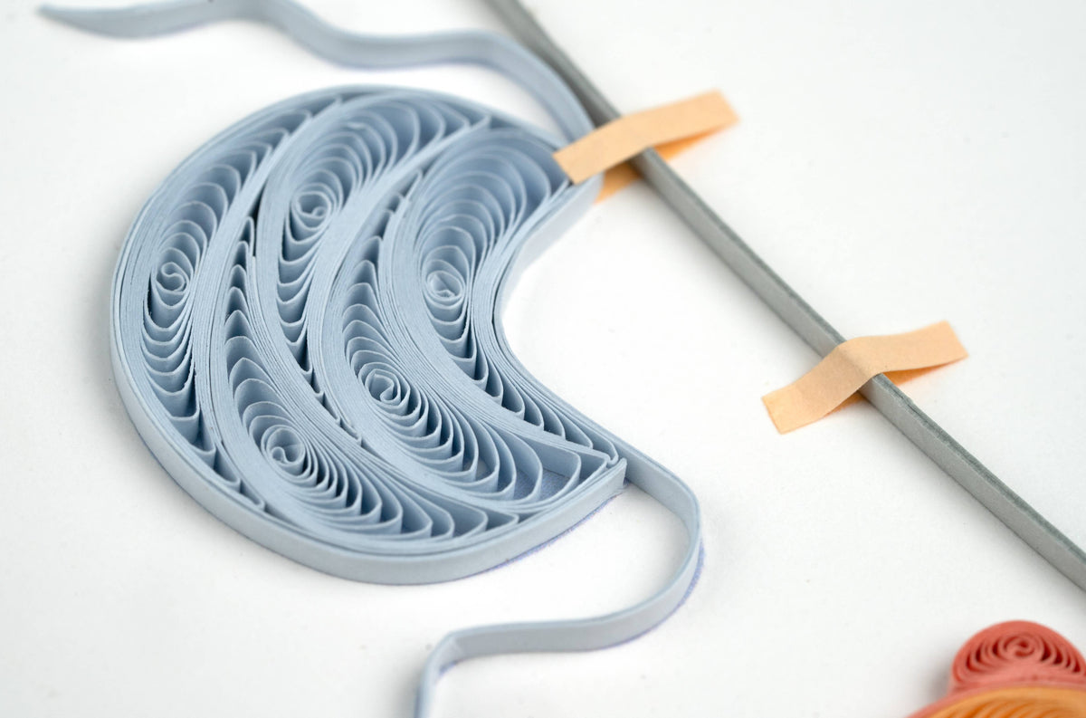 Quilling Card - Baby Clothesline