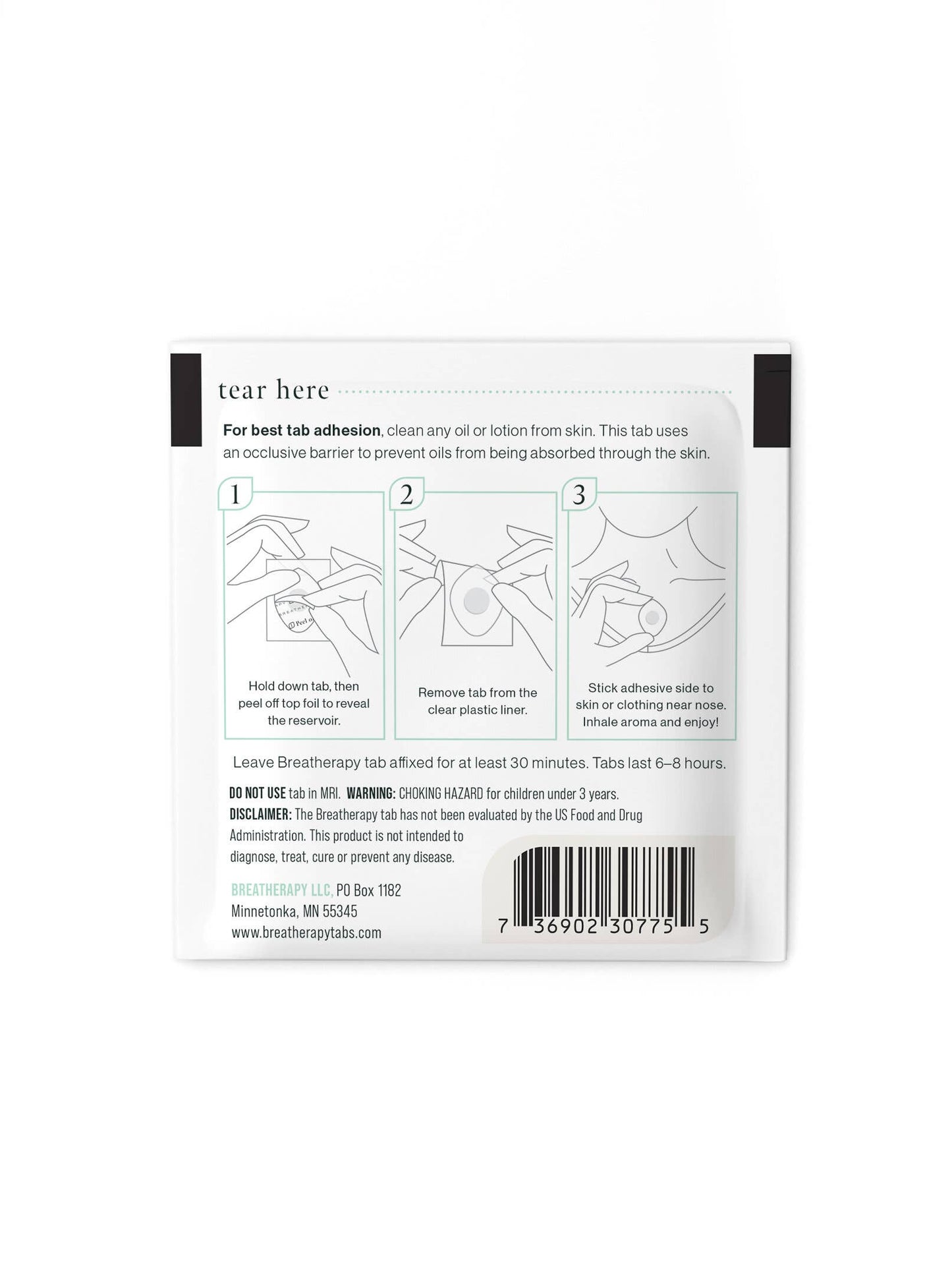 Breatherapy - PEPPERMINT Aromatherapy Inhalation Patches (8pack)