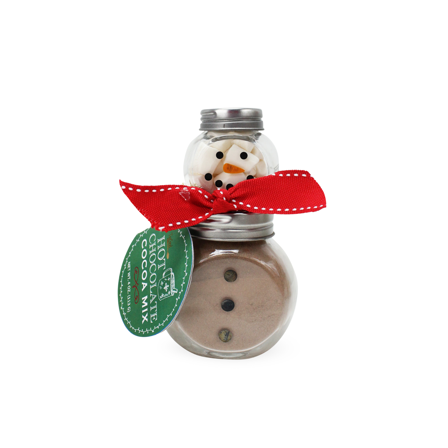 Too Good Gourmet - 2 Stack Glass Jar - Snowman Cocoa Set