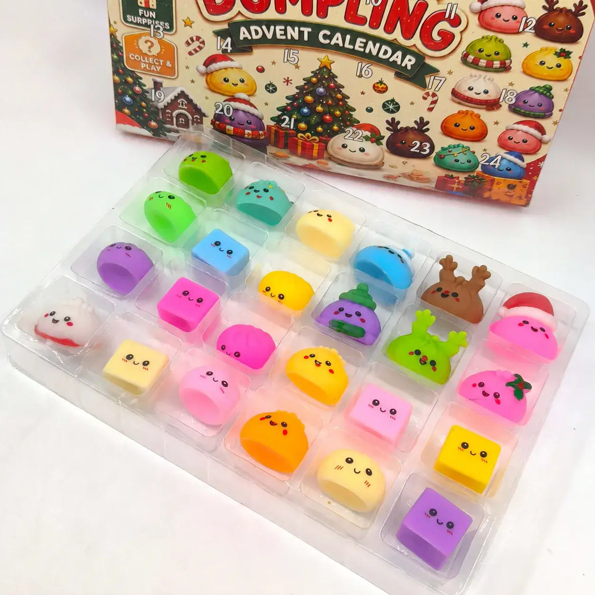 Accessiorie (We Pay All Duties) - 24-Day Christmas Emoji Dumpling Squishy Advent Calendar