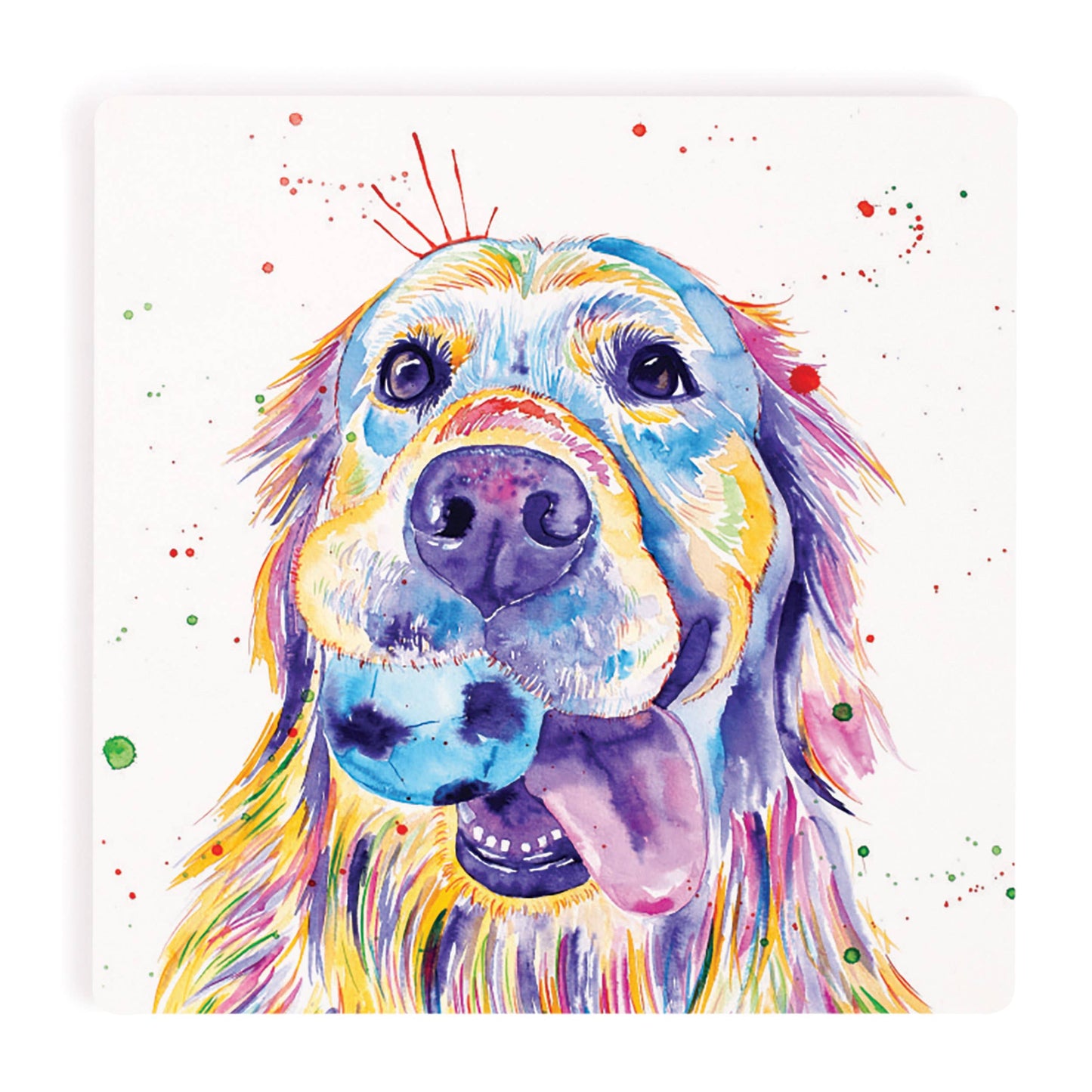 Golden Retriever with Ball Coaster