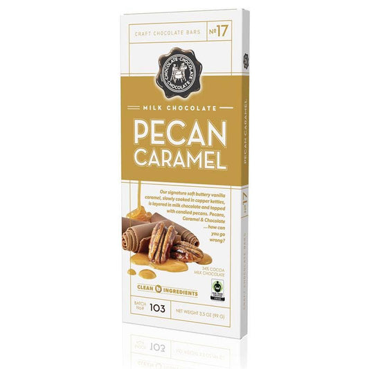 Chocolate Chocolate Chocolate Company - NO 17 - Milk Pecan Caramel Bar 3.5 OZ  - CASE/12